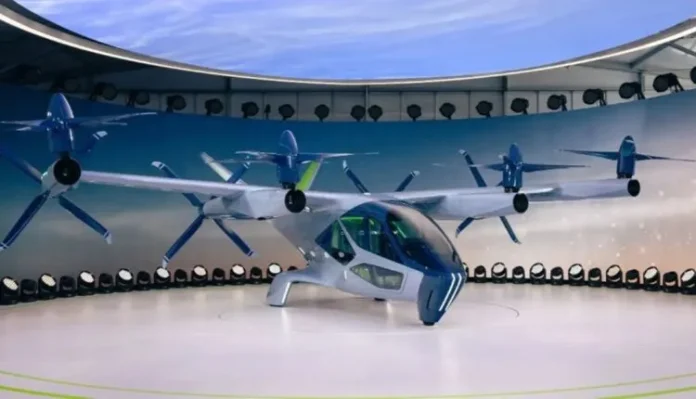 Hyundai flying electric taxi speed range price details in Hind